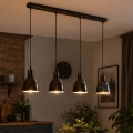 Brilagi - LED-riippuvalaisin vaijerilla RIDDY 4xE27/60W/230V kupari/patina