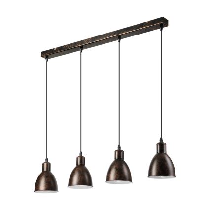 Brilagi - LED-riippuvalaisin vaijerilla RIDDY 4xE27/60W/230V kupari/patina
