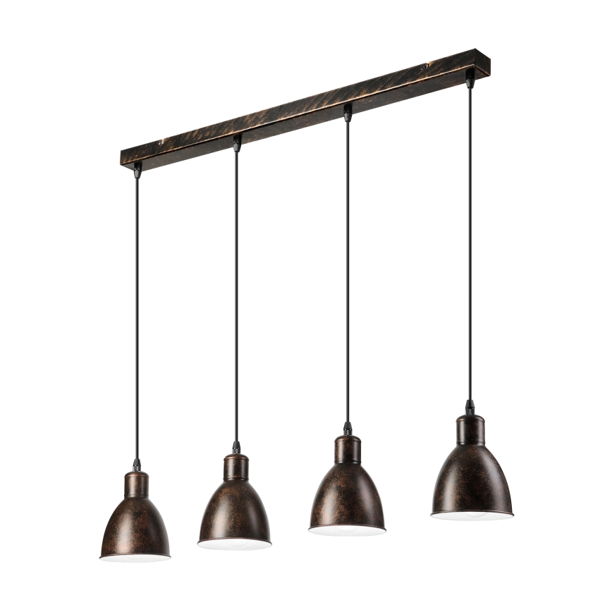 Brilagi - LED-riippuvalaisin vaijerilla RIDDY 4xE27/60W/230V kupari/patina