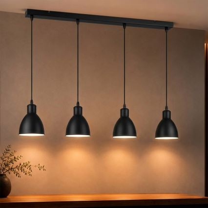 Brilagi - LED-riippuvalaisin vaijerilla RIDDY 4xE27/60W/230V musta