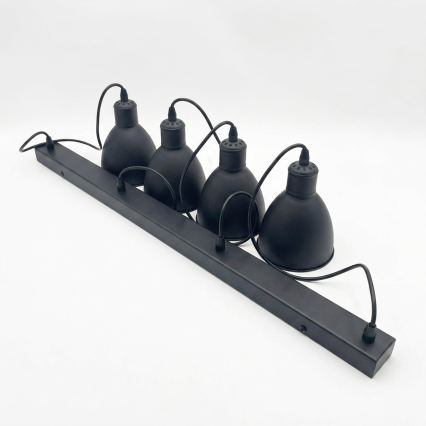 Brilagi - LED-riippuvalaisin vaijerilla RIDDY 4xE27/60W/230V musta