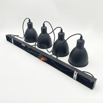 Brilagi - LED-riippuvalaisin vaijerilla RIDDY 4xE27/60W/230V musta