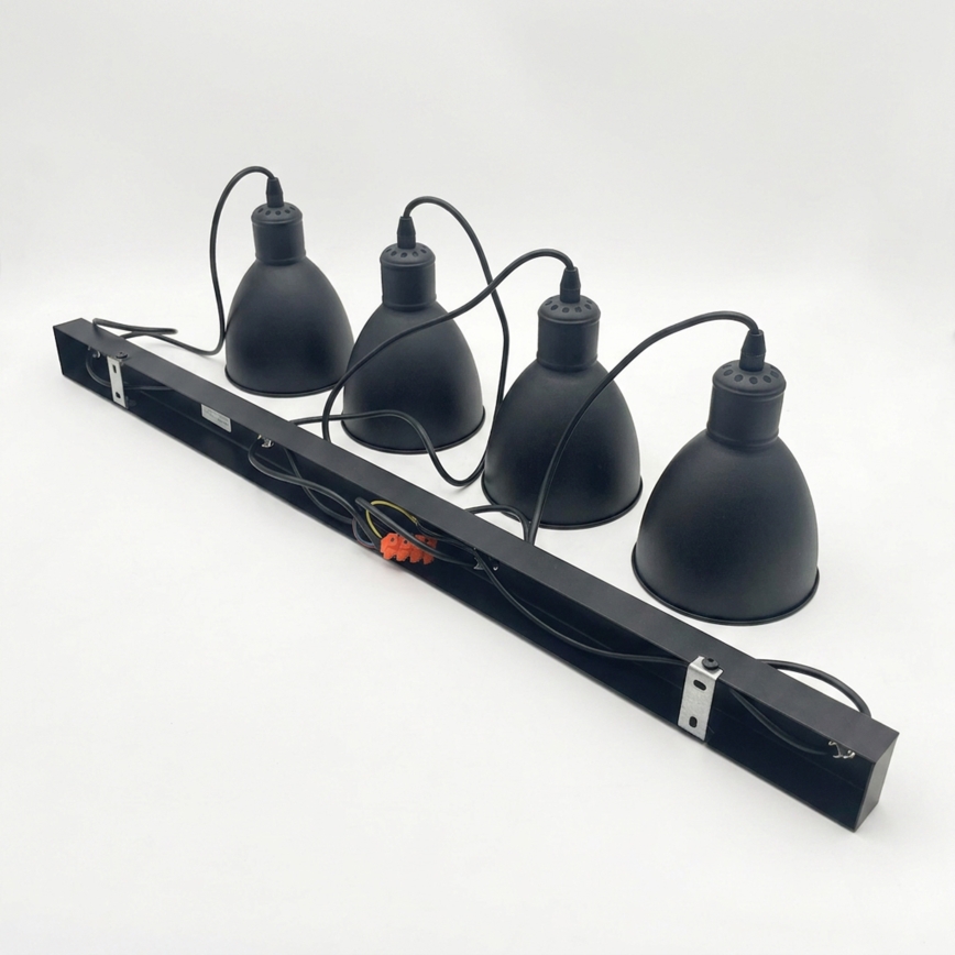 Brilagi - LED-riippuvalaisin vaijerilla RIDDY 4xE27/60W/230V musta