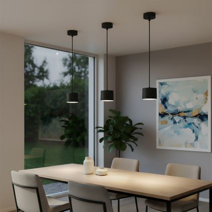 Brilagi - LED Riippuvalaisin vaijerilla STRIPY 1xGX53/15W/230V musta