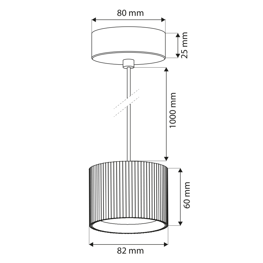 Brilagi - LED Riippuvalaisin vaijerilla STRIPY 1xGX53/15W/230V musta
