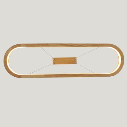 Brilagi - LED-riippuvalaisin vaijerilla UMEA WOOD LED/30W/230V 70x20 cm puinen