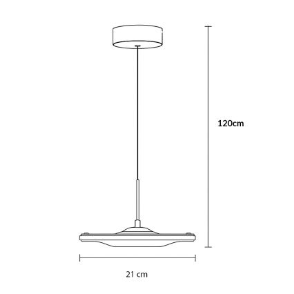 Brilagi - LED-riippuvalaisin vaijerilla VERANO LED/15W/230V