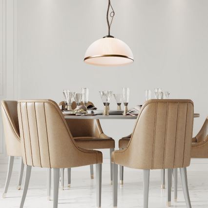 Brilagi - LED-riipuskattokruunu ANTICO 1xE27/60W/230V pronssi patina