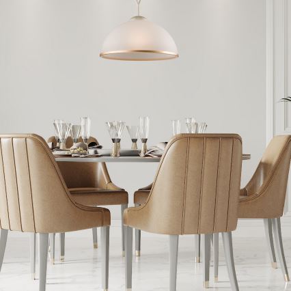 Brilagi - LED-riipuskattokruunu ANTICO 1xE27/60W/230V valkoinen patina