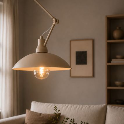 BRILAGI - LED-säädettävä varrellinen kattovalaisin IRONBEAM 1xE27/60W/230V beige