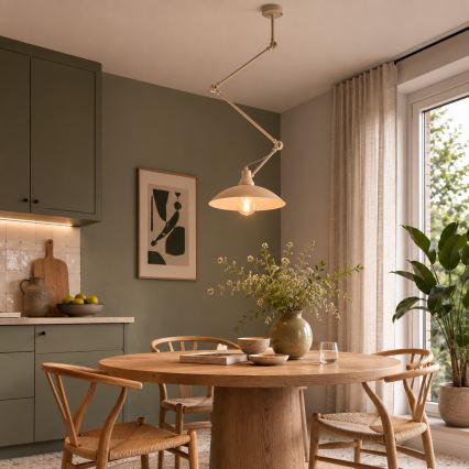 BRILAGI - LED-säädettävä varrellinen kattovalaisin IRONBEAM 1xE27/60W/230V beige