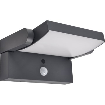 Brilagi - LED-seinäaurinkovalaisin anturilla ANKLE LED/10W/3,7V 3000K IP65 antrasiitti