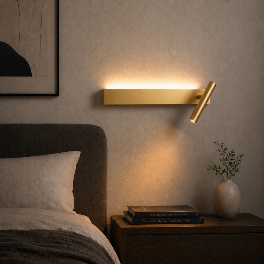 BRILAGI - LED-seinäkohdevalaisin ARLIX LED/3W/230V + LED/7W kullanvärinen CRI 90