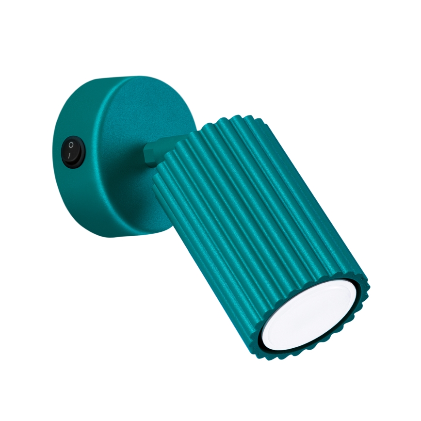 Brilagi - LED-seinäkohdevalaisin CRESTO 1xGU10/10W/230V turkoosi