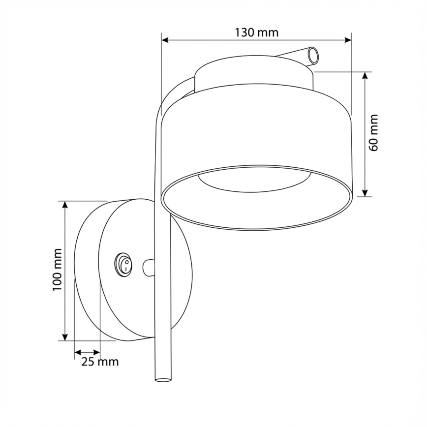 Brilagi - LED Seinälamppu AURA LUX 1xGX53/30W/230V musta/kulta