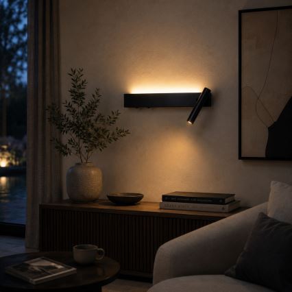 BRILAGI - LED-seinäspotti ARLIX LED/3W/230V + LED/7W musta CRI 90