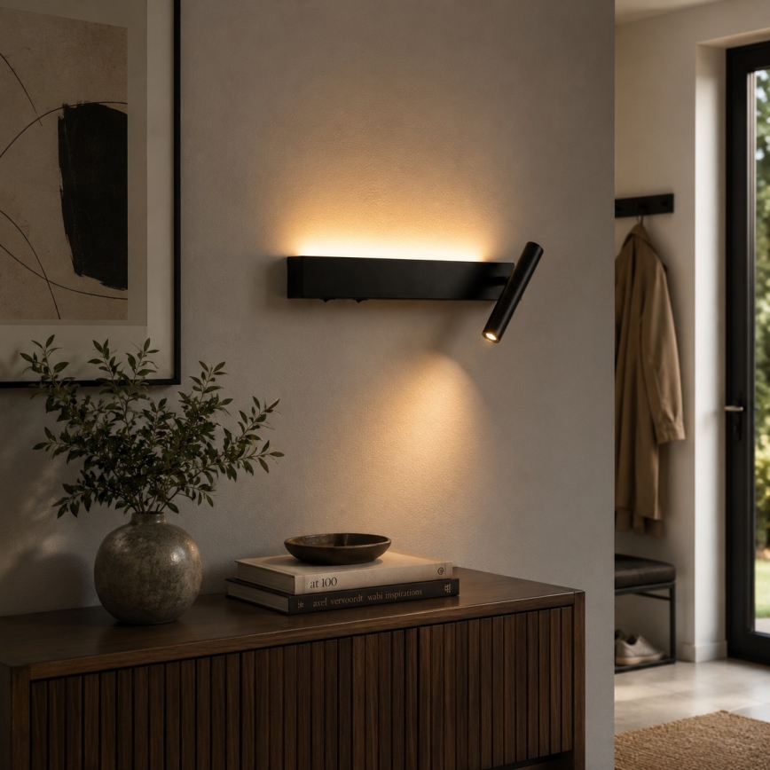 BRILAGI - LED-seinäspotti ARLIX LED/3W/230V + LED/7W musta CRI 90