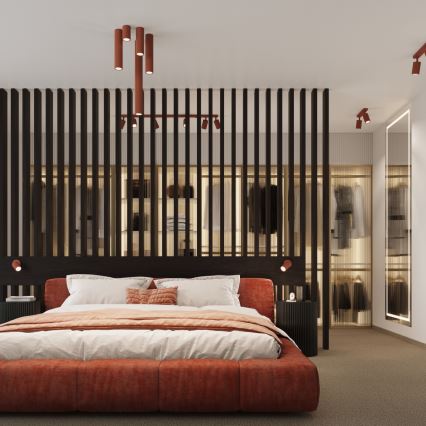 Brilagi - LED-seinäspotti CRESTO 1xGU10/10W/230V punainen