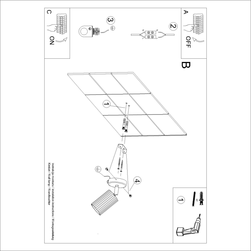 Brilagi - LED-seinäspotti CRESTO 1xGU10/10W/230V punainen