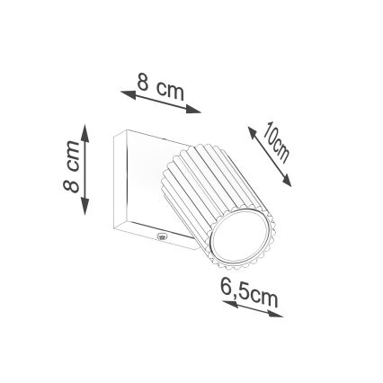 Brilagi - LED-seinäspotti CRESTO 1xGU10/10W/230V viininpunainen