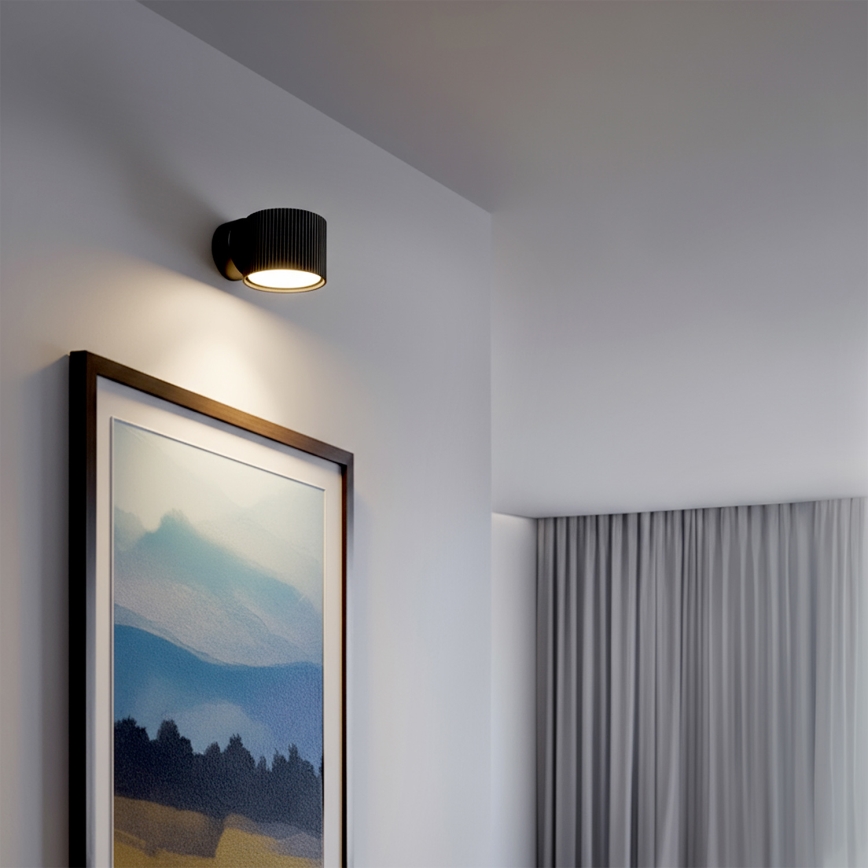 Brilagi - LED Seinäspotti STRIPY 1xGX53/15W/230V musta