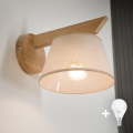 Brilagi - LED  Seinävalaisin ANTHONY 1xE14/40W/230V tammi/beige