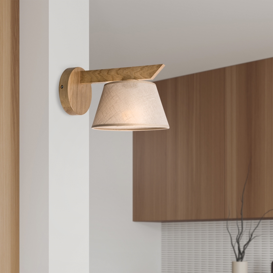 Brilagi - LED  Seinävalaisin ANTHONY 1xE14/40W/230V tammi/beige