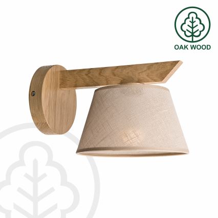 Brilagi - LED  Seinävalaisin ANTHONY 1xE14/40W/230V tammi/beige