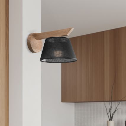 Brilagi - LED  Seinävalaisin ANTHONY 1xE14/40W/230V tammi/musta