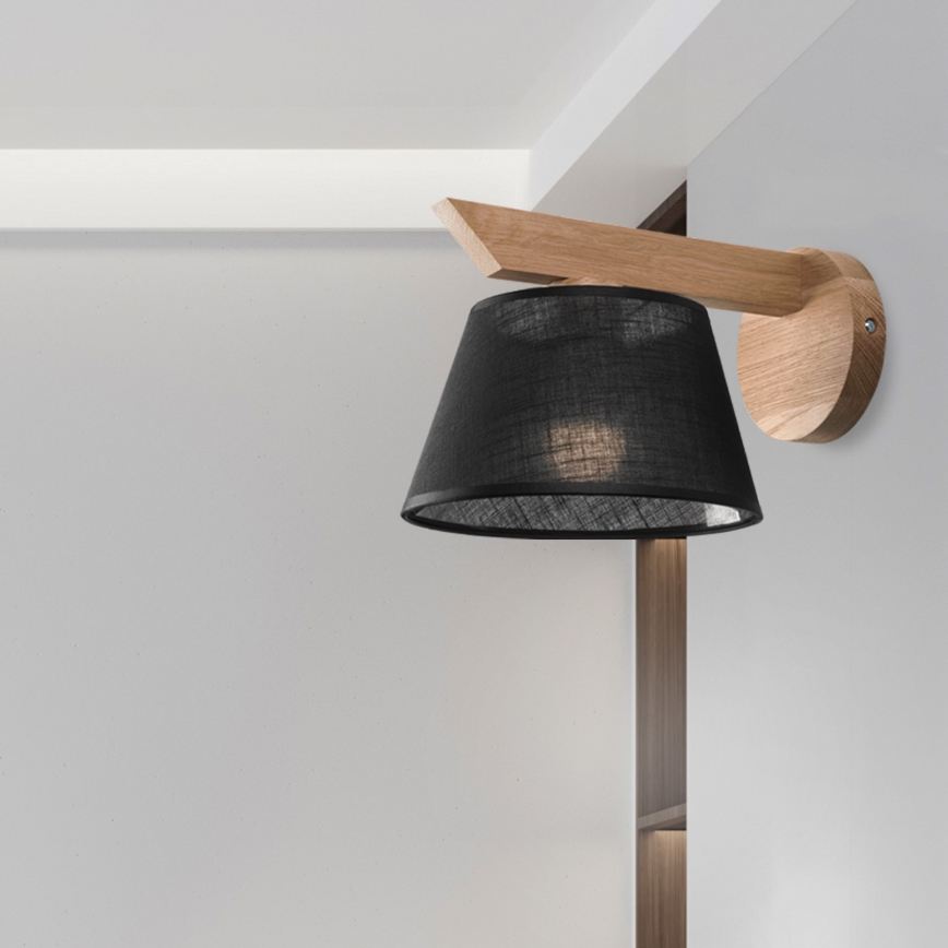 Brilagi - LED  Seinävalaisin ANTHONY 1xE14/40W/230V tammi/musta