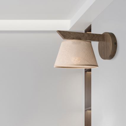 Brilagi - LED Seinävalaisin ANTHONY 1xE14/40W/230V tammi-pähkinä/beige