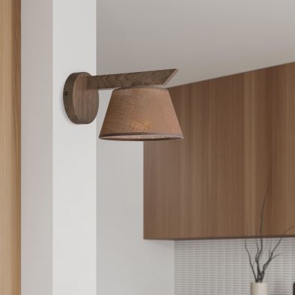 Brilagi - LED Seinävalaisin ANTHONY 1xE14/40W/230V tammi-pähkinä/ruskea