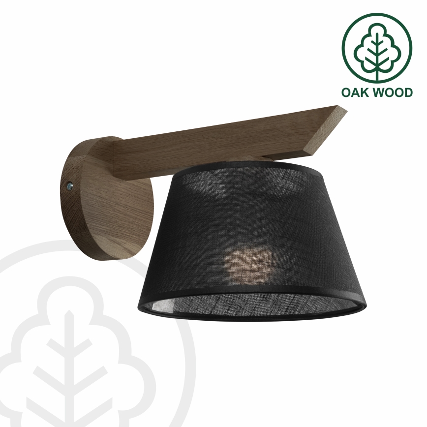 Brilagi - LED Seinävalaisin ANTHONY 1xE14/40W/230V tammi-pähkinä/musta