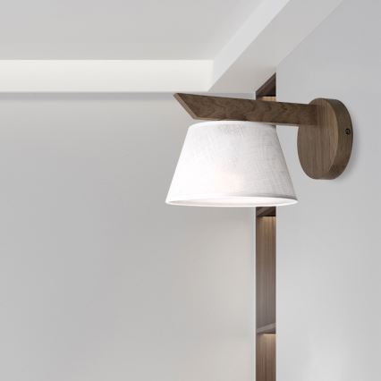 Brilagi - LED Seinävalaisin ANTHONY 1xE14/40W/230V tammi-pähkinä/valkoinen