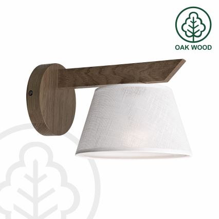 Brilagi - LED Seinävalaisin ANTHONY 1xE14/40W/230V tammi-pähkinä/valkoinen