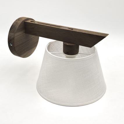 Brilagi - LED Seinävalaisin ANTHONY 1xE14/40W/230V tammi-pähkinä/valkoinen