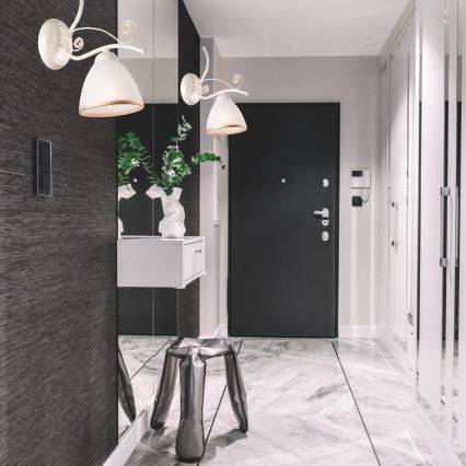 Brilagi - LED-seinävalaisin ANTICO 1xE27/60W/230V valkoinen patina