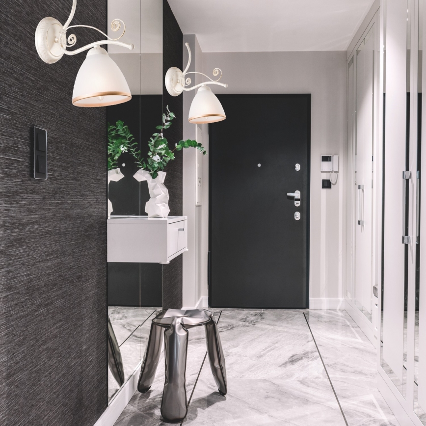 Brilagi - LED-seinävalaisin ANTICO 1xE27/60W/230V valkoinen patina
