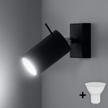 Brilagi -  LED-seinävalaisin ASMUS 1xGU10/7W/230V musta