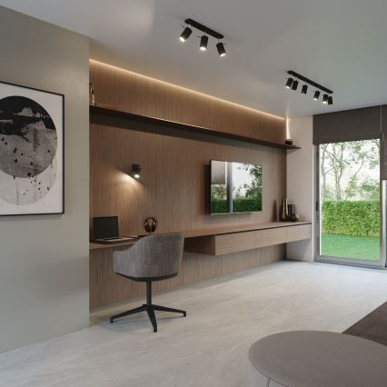 Brilagi -  LED-seinävalaisin ASMUS 1xGU10/7W/230V musta