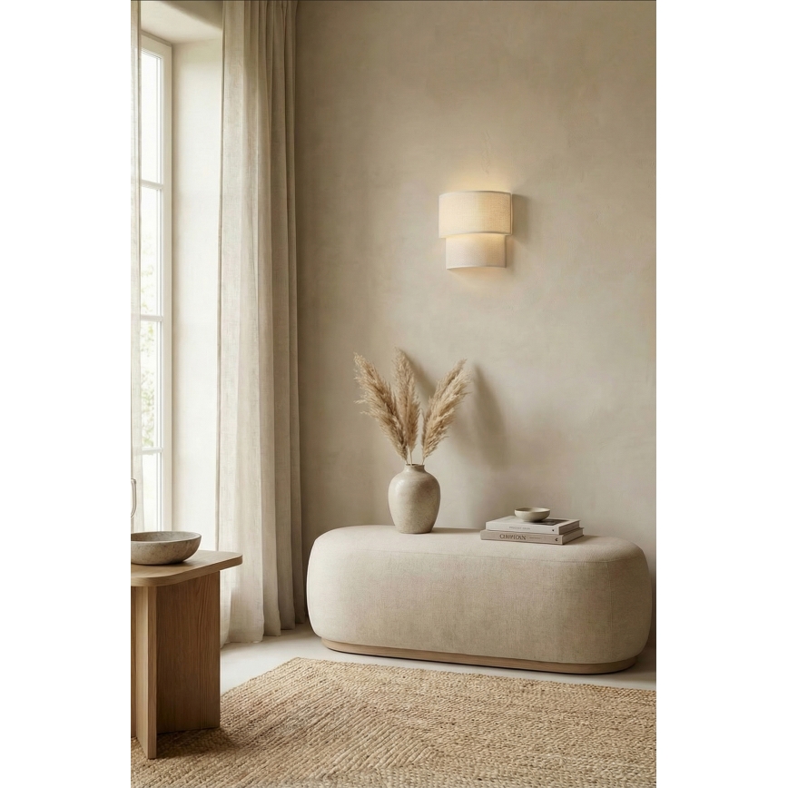 Brilagi - LED-seinävalaisin BOHO ECO 1xE27/10W/230V kermanvärinen