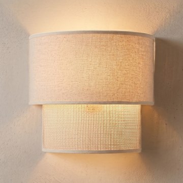 Brilagi - LED-seinävalaisin BOHO ECO 1xE27/10W/230V kermanvärinen