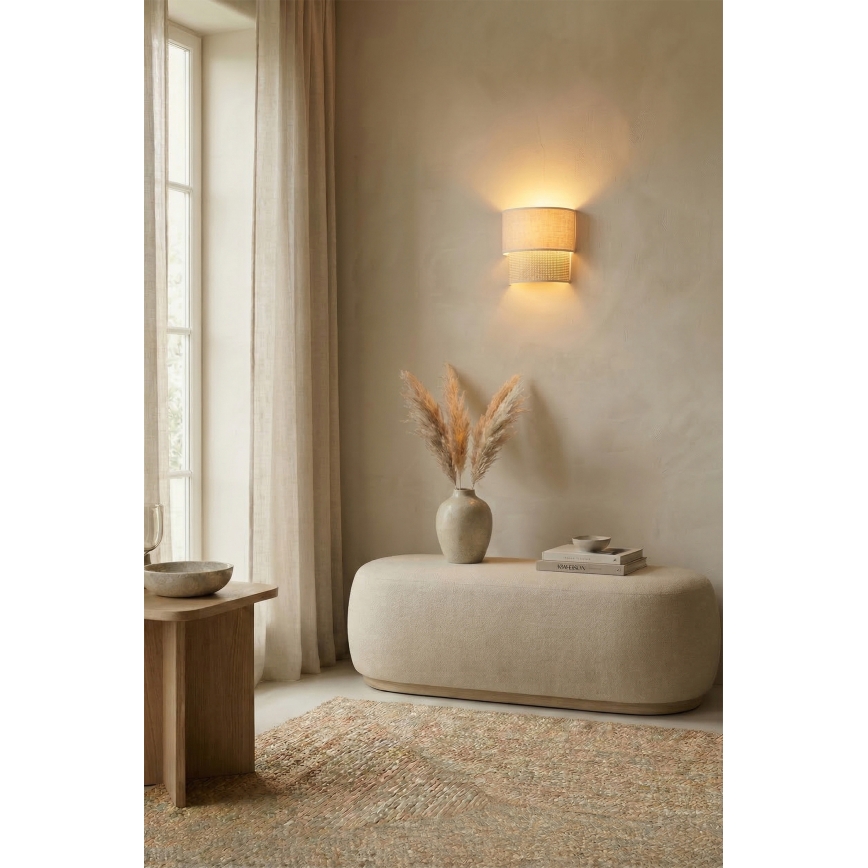 Brilagi - LED-seinävalaisin BOHO ECO 1xE27/10W/230V kermanvärinen