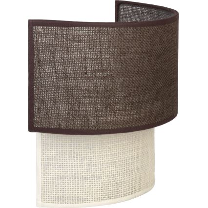 Brilagi - LED-seinävalaisin BOHO ECO 1xE27/10W/230V ruskea/kerma