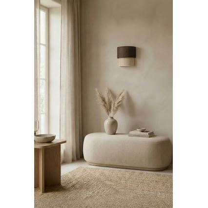 Brilagi - LED-seinävalaisin BOHO ECO 1xE27/10W/230V ruskea/kerma