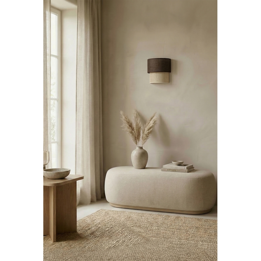 Brilagi - LED-seinävalaisin BOHO ECO 1xE27/10W/230V ruskea/kerma