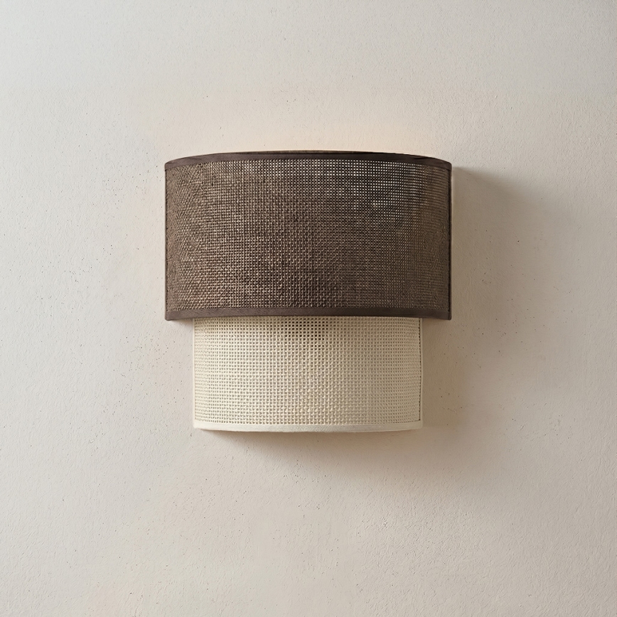 Brilagi - LED-seinävalaisin BOHO ECO 1xE27/10W/230V ruskea/kerma