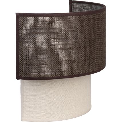 Brilagi - LED-seinävalaisin BOHO ECO 1xE27/10W/230V ruskea/kerma
