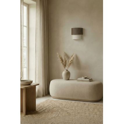 Brilagi - LED-seinävalaisin BOHO ECO 1xE27/10W/230V ruskea/kerma
