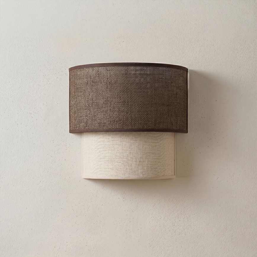Brilagi - LED-seinävalaisin BOHO ECO 1xE27/10W/230V ruskea/kerma